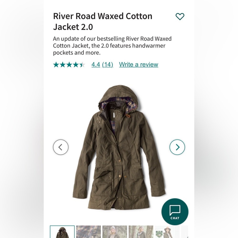Orvis women’s river road waxed cotton jacket 2.0